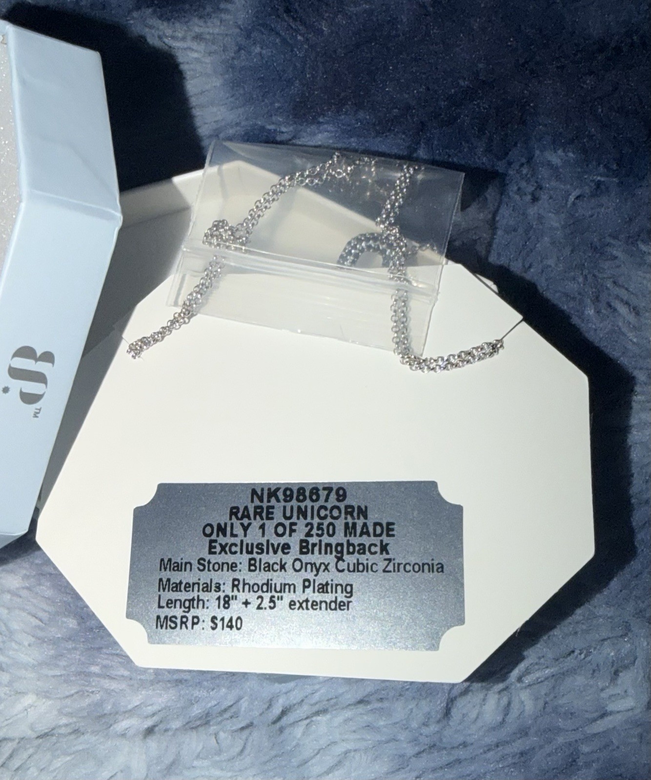 Bomb Party RARE UNICORN Of 250 Made Rhodium On CZ Black Onyx Horseshoe’s