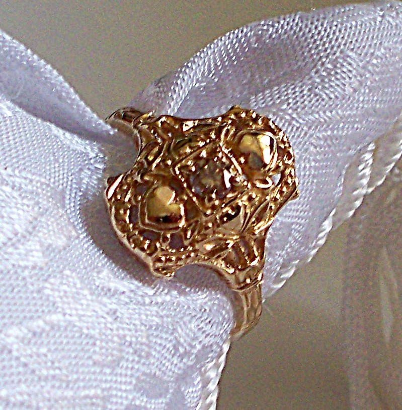 NEW Women’s 14KYG Genuine Cognac Diamond Filigree Ring Size 7 – G19
