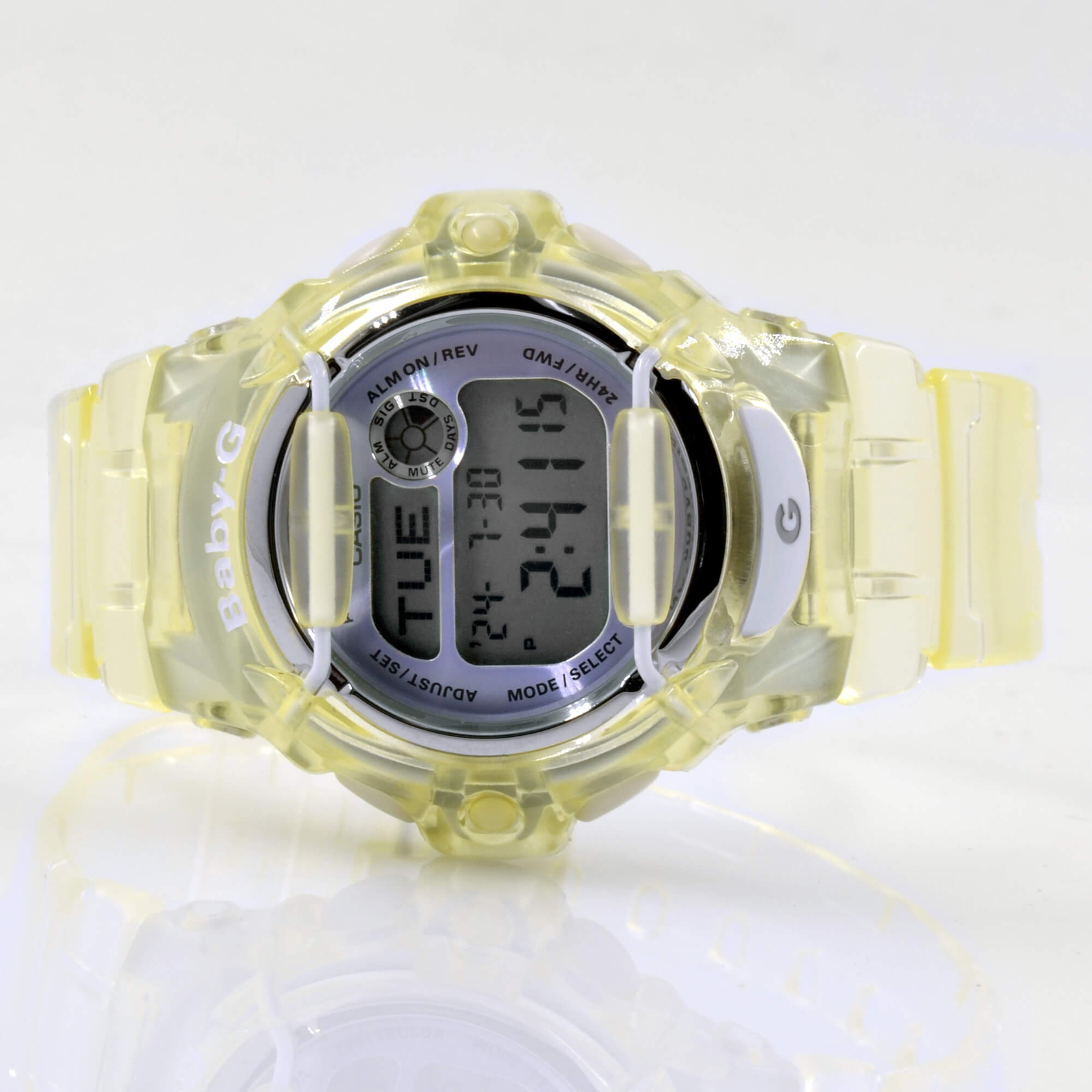 Casio Women’s Watch Baby-G World Timer Transparent White Resin Strap BG169R-7E