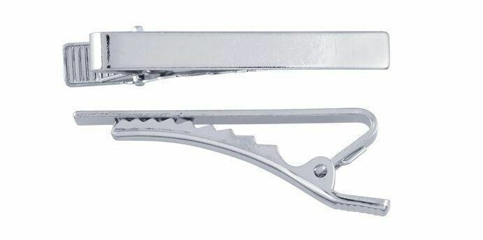 12 TIE BAR Findings SILVER Flat Surface 1.7″ L x .22″ W ~ Strong CLIP 43mmx2.6mm