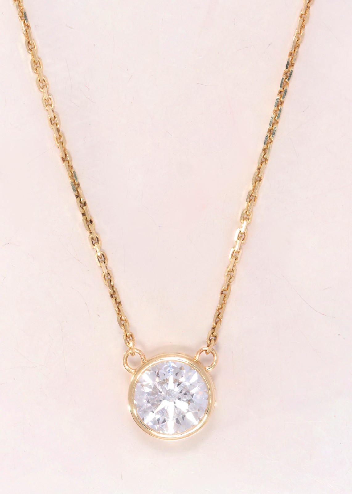 0.75 Ct Round Lab Grown Diamond Pendant 14k White Gold Certified