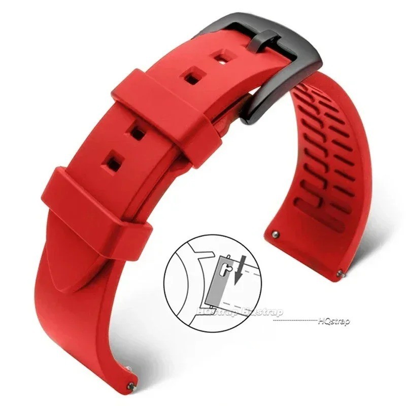 18mm 20mm 22mm Soft Silicone Watch Band Divers Replacement Strap Quick Release