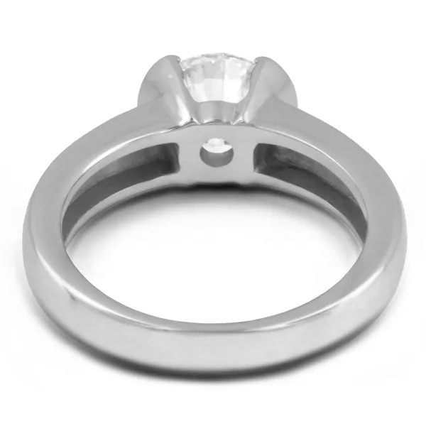 Solitaire Engagement Ring 14K Gold Classic Round 0.57 CT Lab-Grown Diamond E VS1