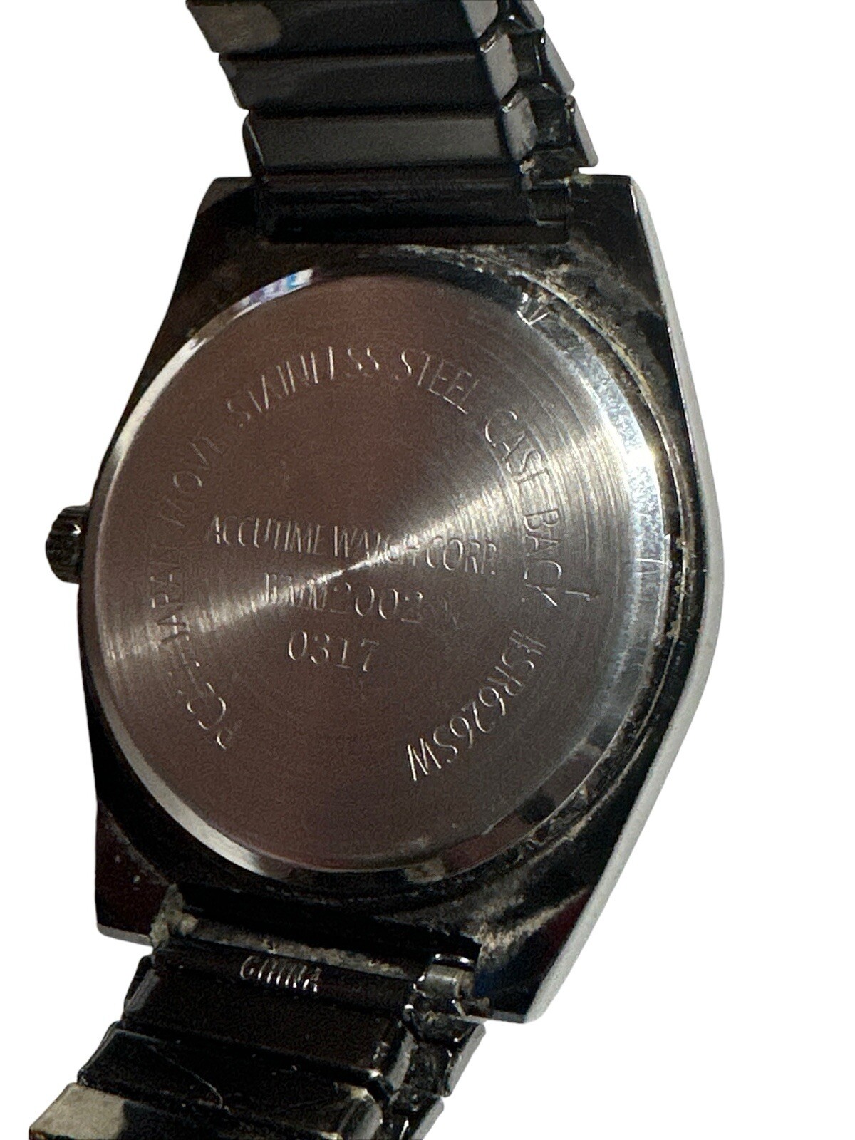 Vintage Accutime Watch Corp WMM2002 0317 – Silver Tone Stretch Band