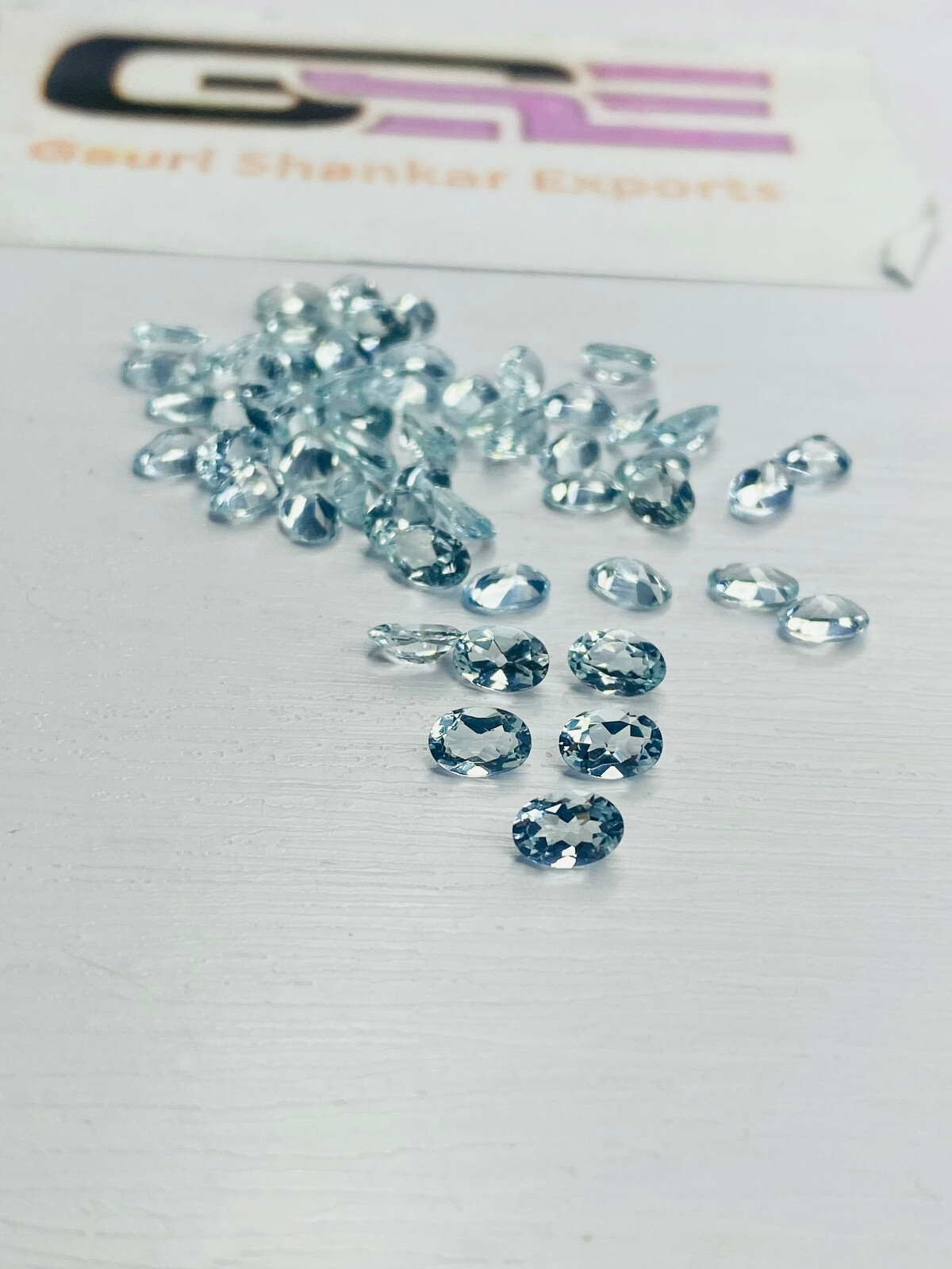Aquamarine Faceted Oval Cut Loose Gemstone 4×3 mm To 8×6 mm Natural DG