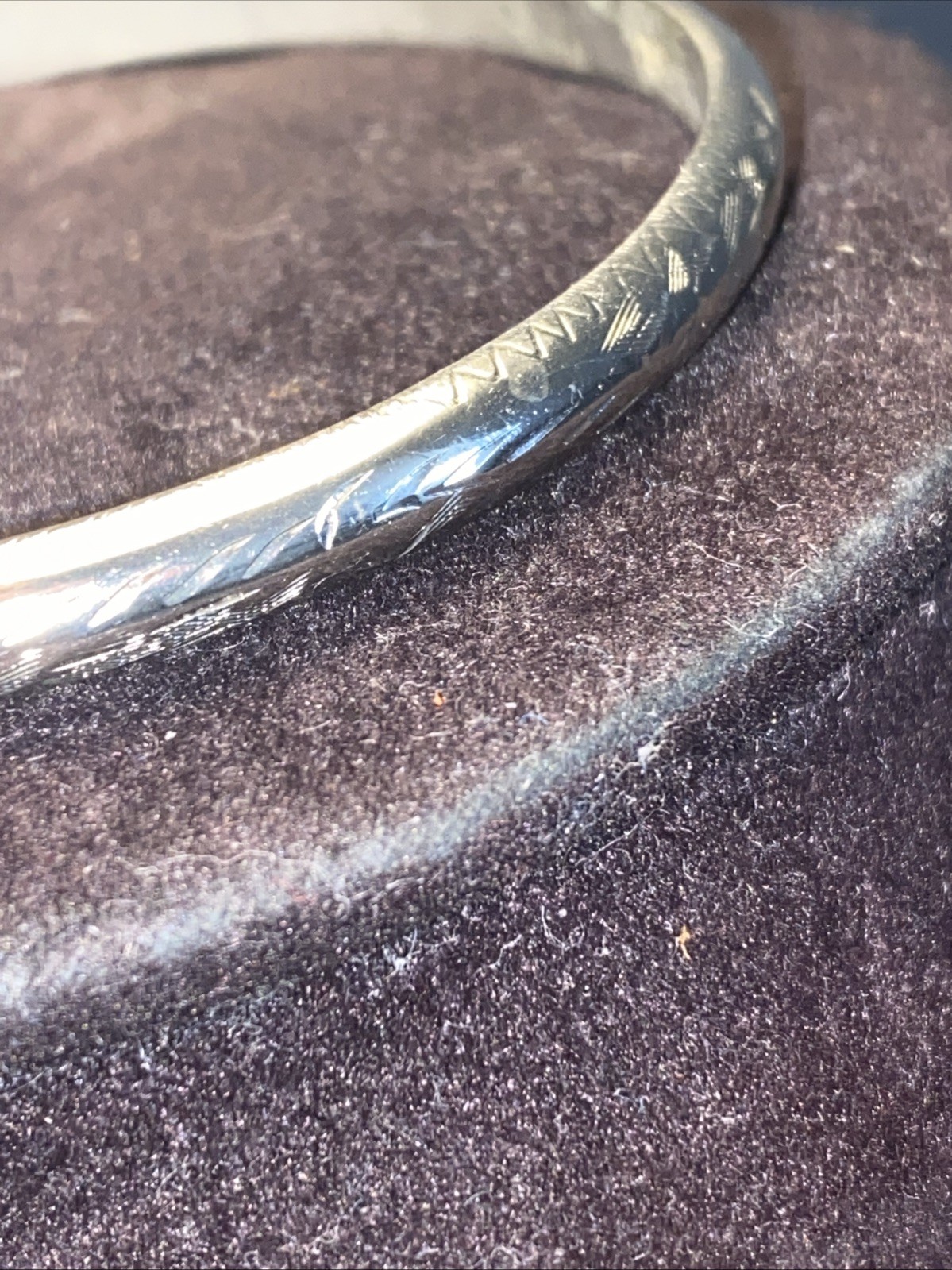 Vintage Hinged Bangle Bracelet, Marked 925 Silver,with Safty Lock.
