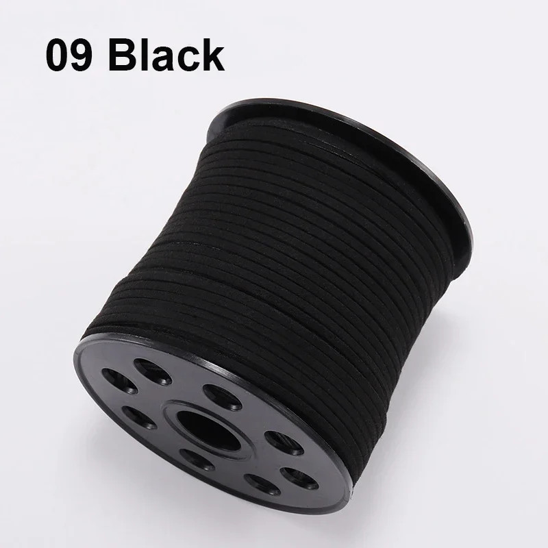 100 Yard Faux Leather Cord String 3mm Flat Suede Bracelet Necklace Jewelry