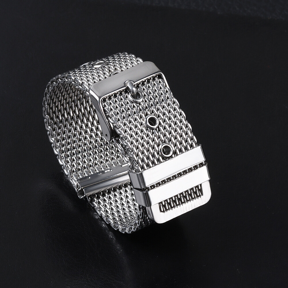 New 18/20/22/24mm Milanese 1.0 Fine Mesh Watch Bands Stainless Steel Pin Buckle
