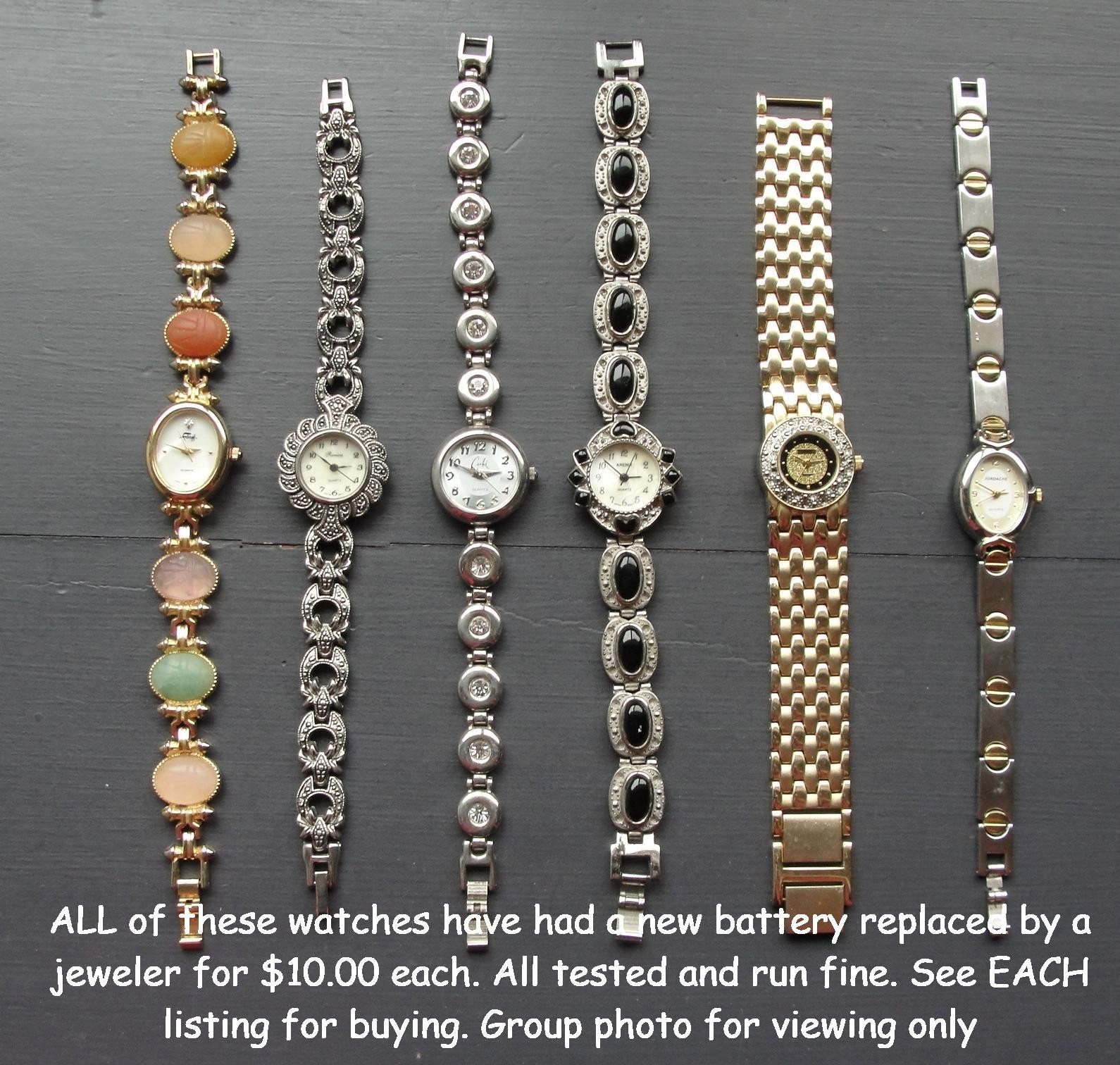 Vintage Cache Quartz Ladies Watch CA-318 Rhinestones Band Runs, New Battery