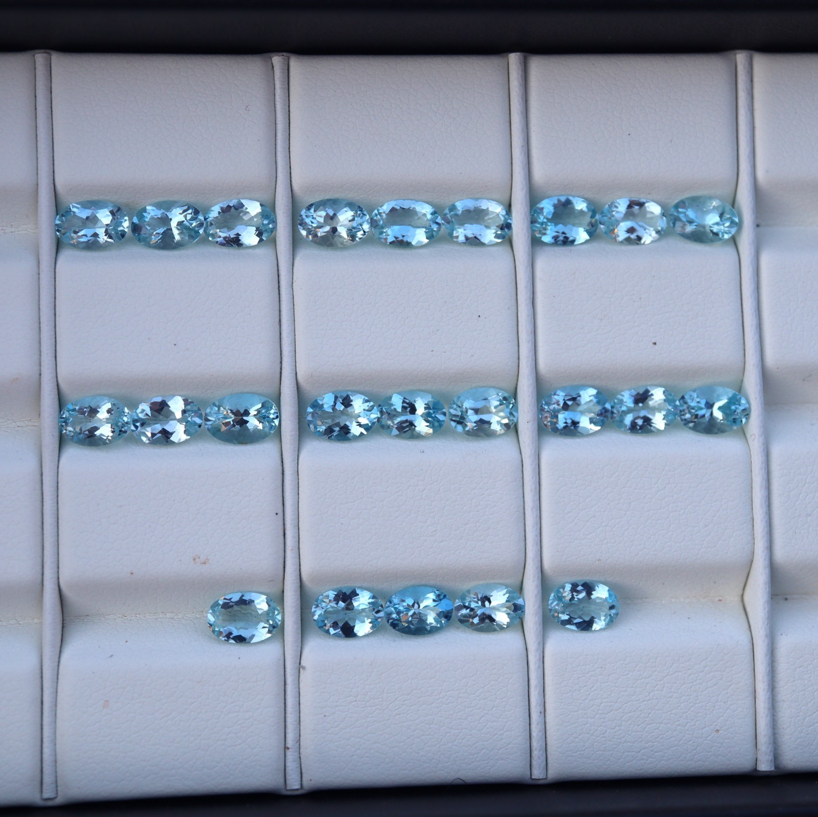 6×4 mm Eye Clean Natural Medium Blue Aquamarine Oval Cut Gemstone Nice Luster