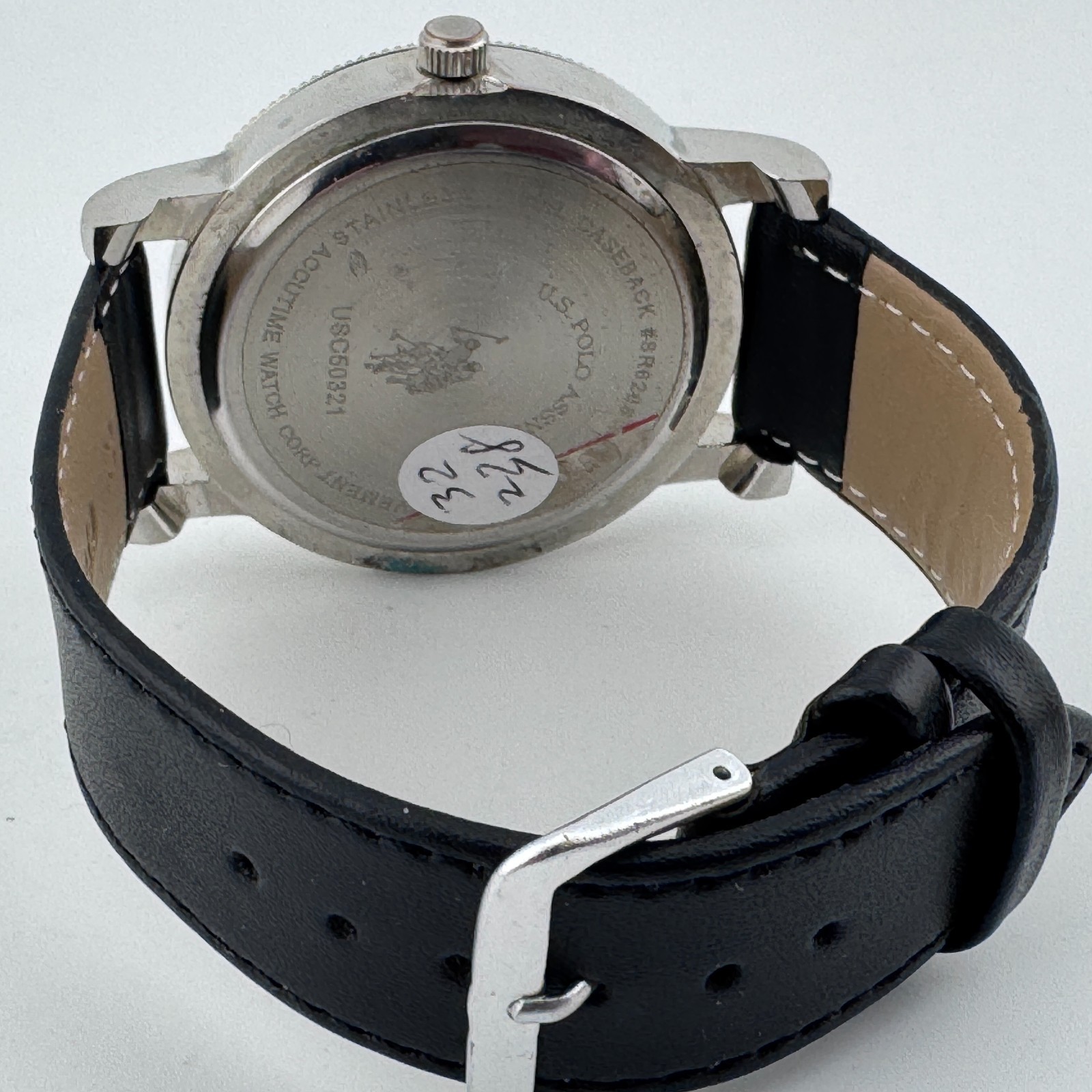 Accutime U.S. Polo Assn. Quartz Watch Men 44mm Silver Japan Analog New Battery