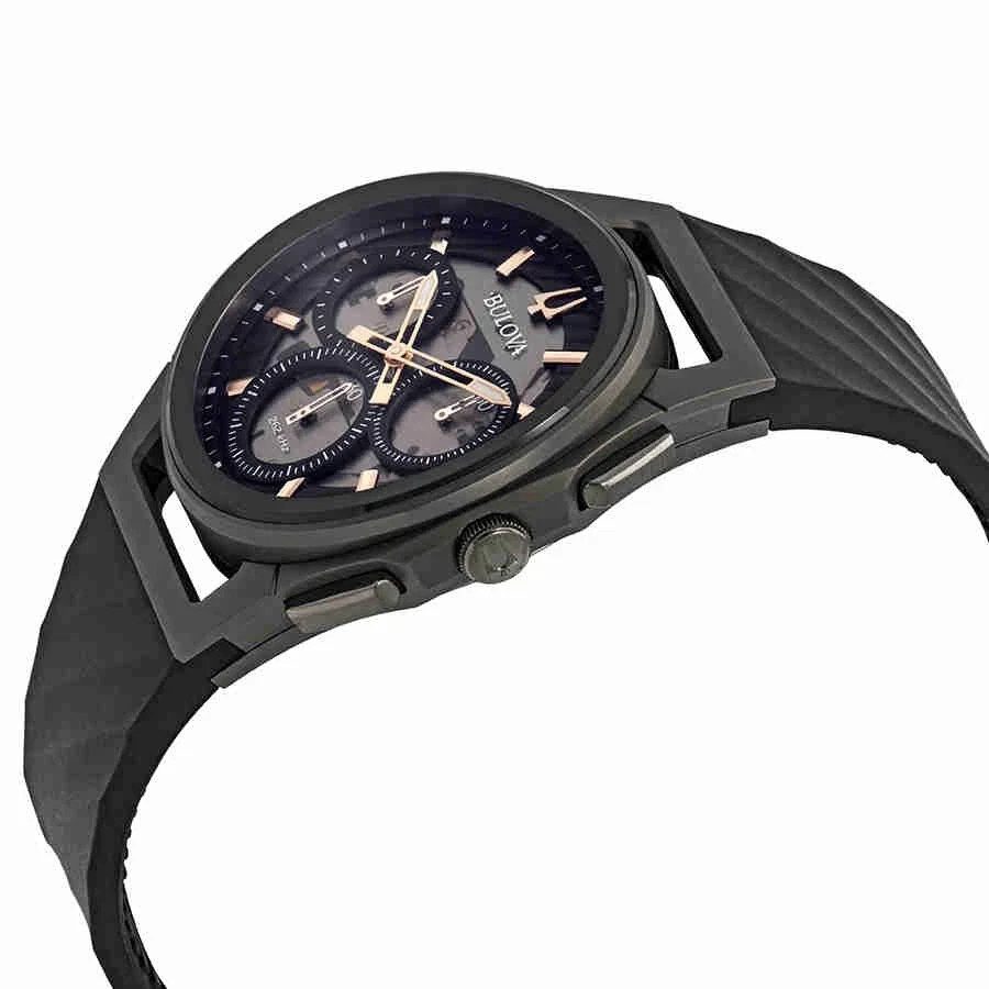 Bulova Curv Chronograph Dark Gray Dial Men’s Watch 98A162 New In Box