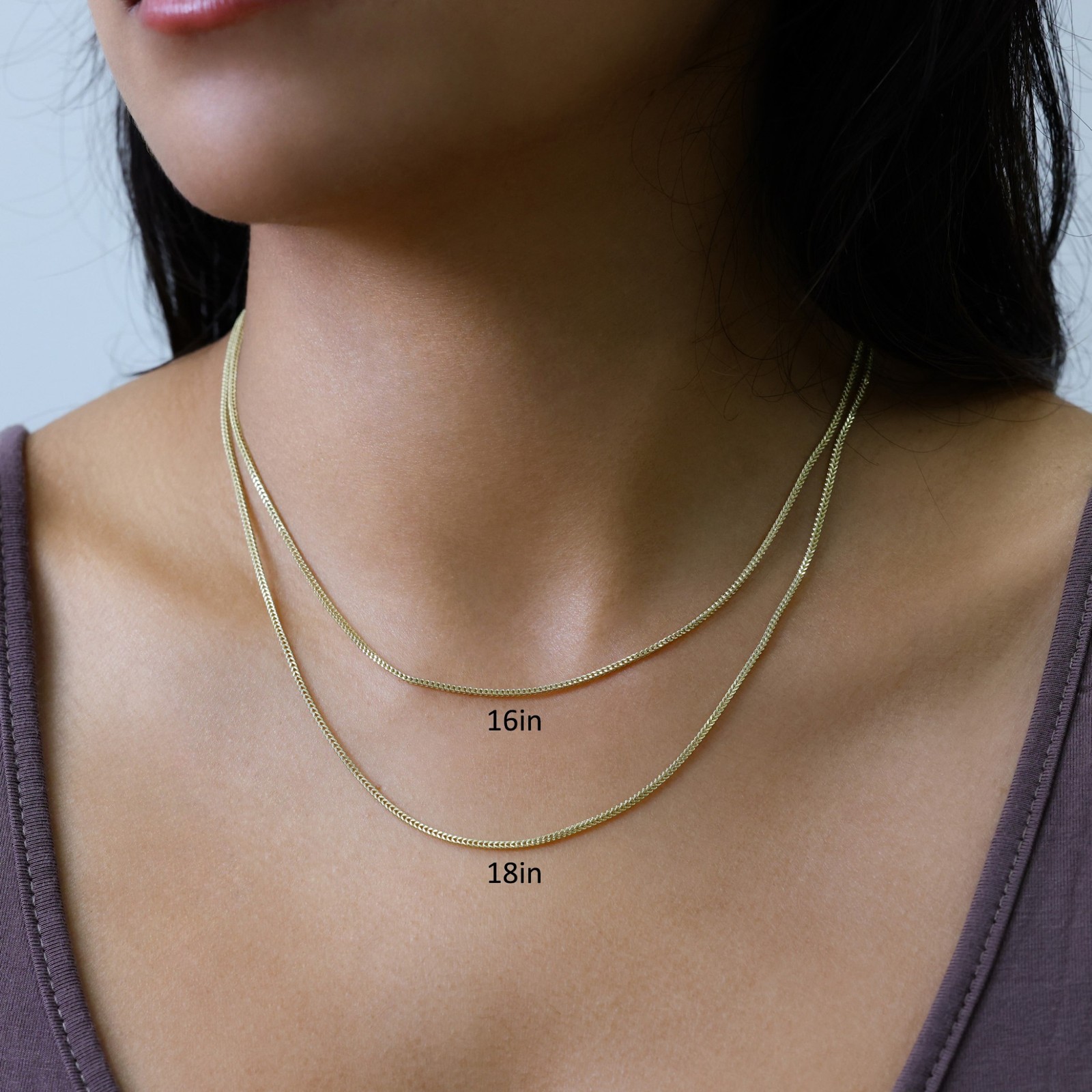 14K Yellow Gold 1.5mm Franco Box Wheat Spiga Chain Pendant Necklace 14″-24″