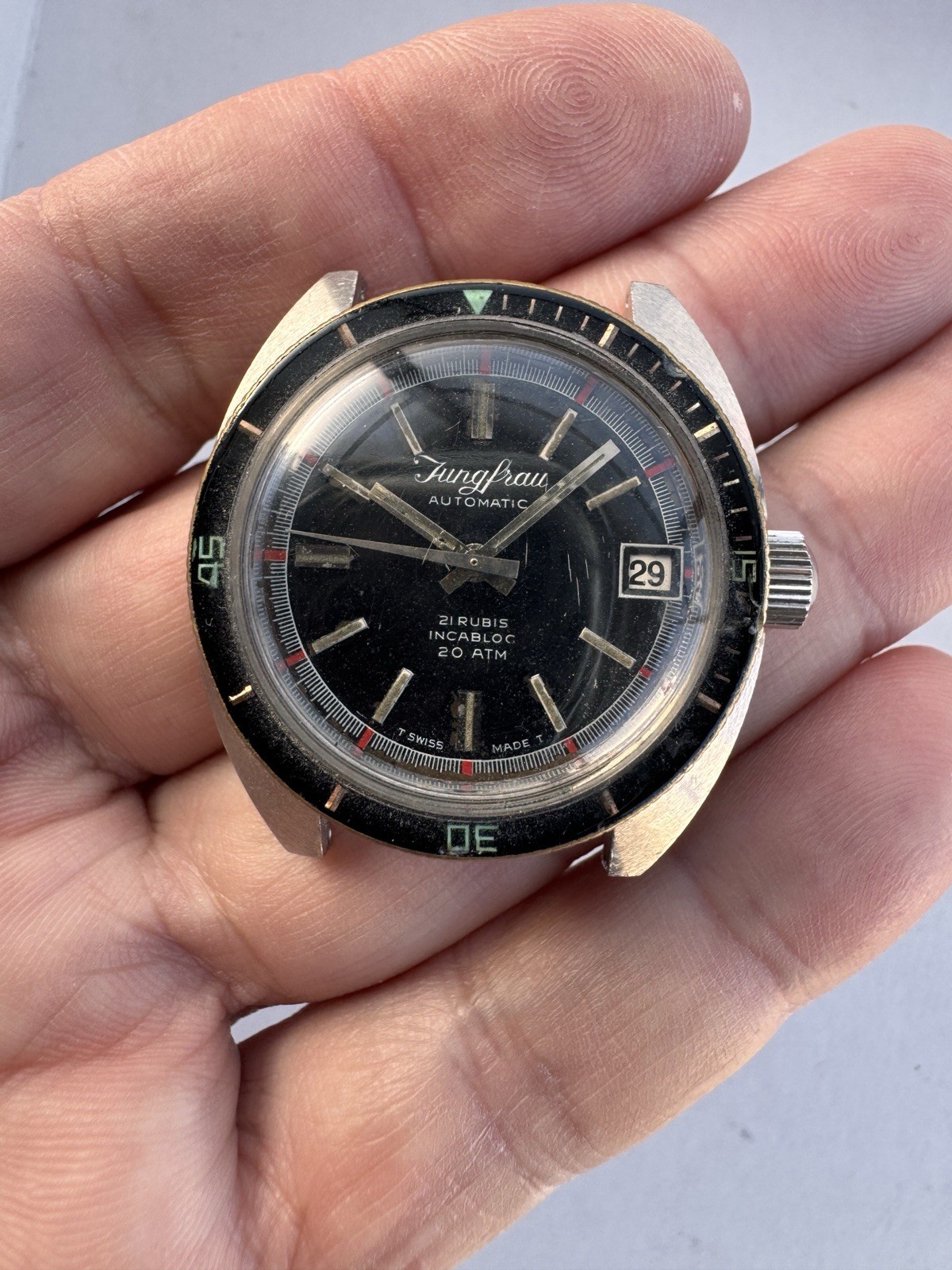 Diver Virgin Automatic 20 ATM Sub Vintage Bakelite Bezel Rare