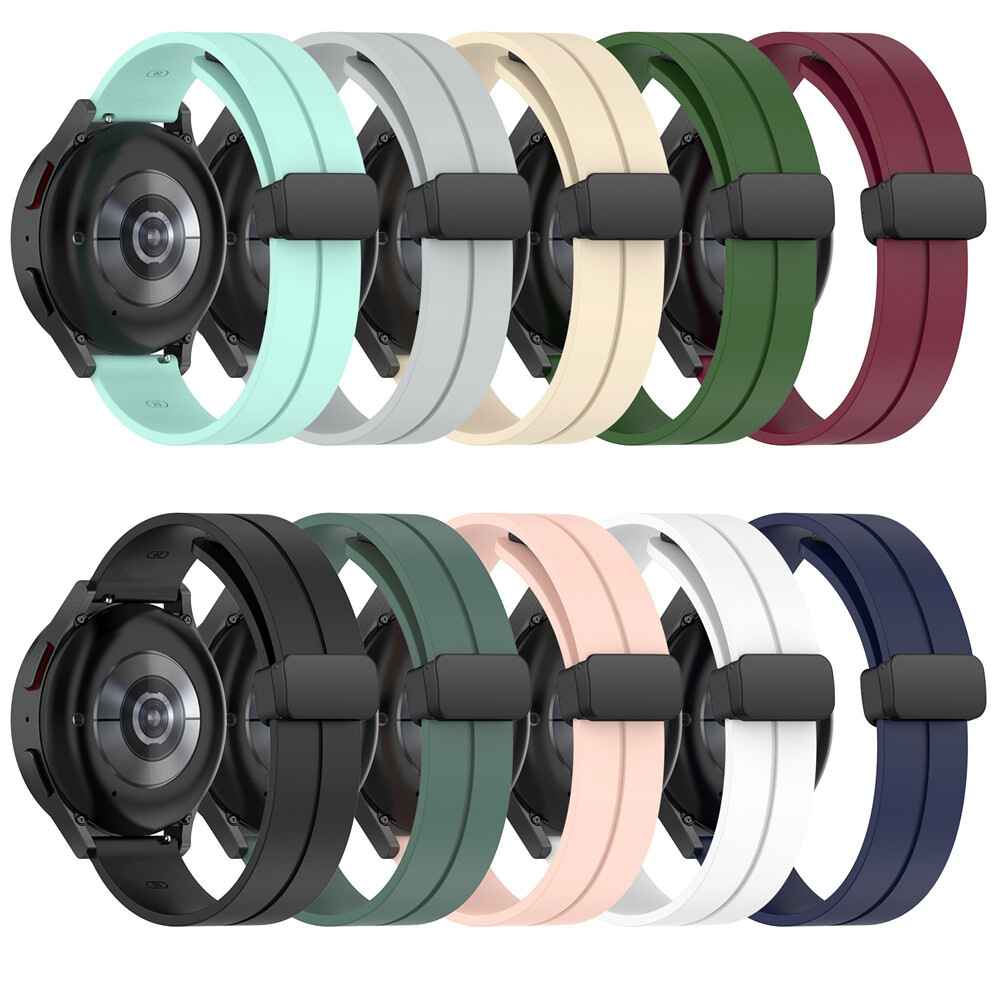 Magnetic Silicone Band Strap For Samsung Galaxy Watch 6 40mm 44mm Classic 43/47