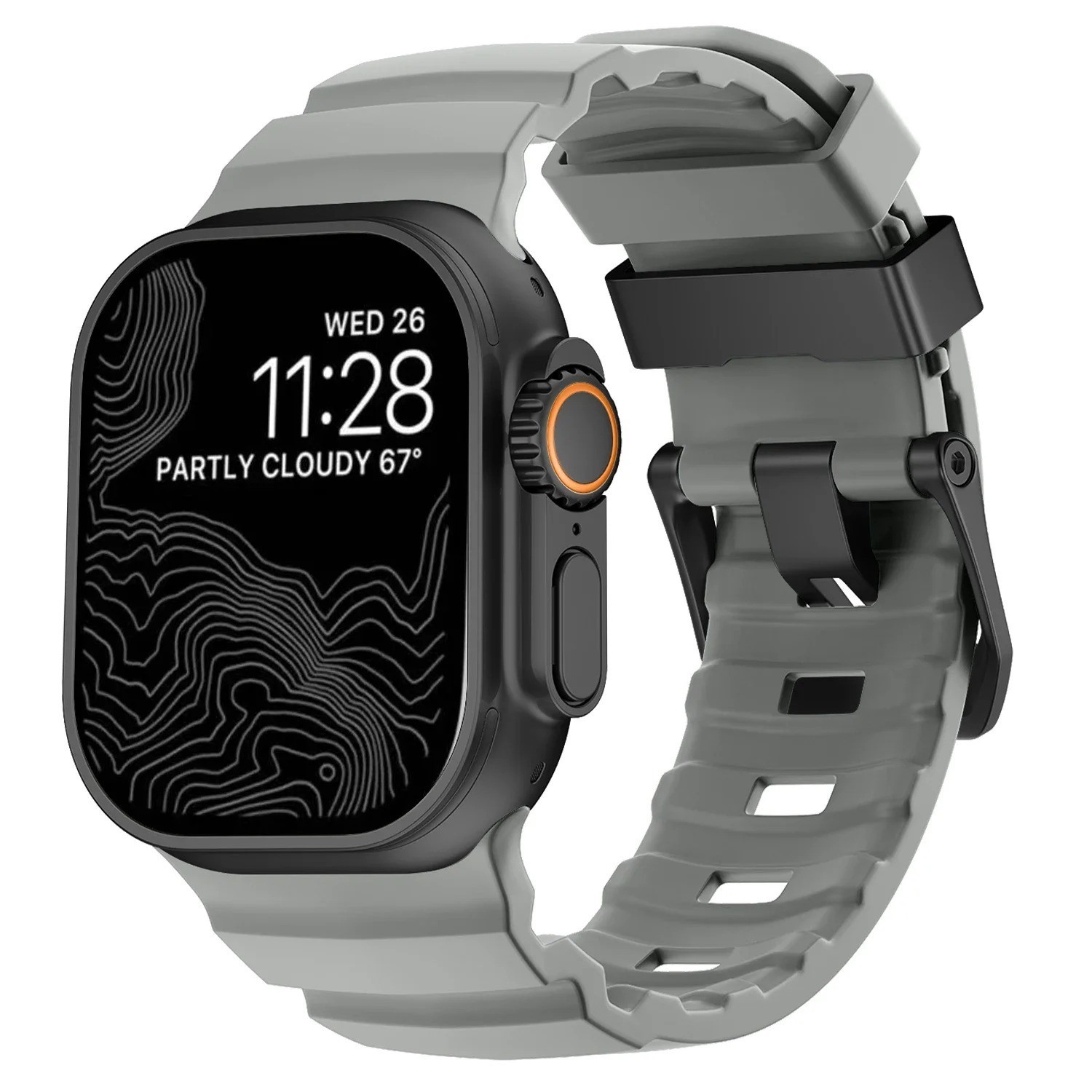 Trail Silicone Band for Apple Watch Ultra 3 2 49mm Strap 46/45/44mm S 1-11 Sport