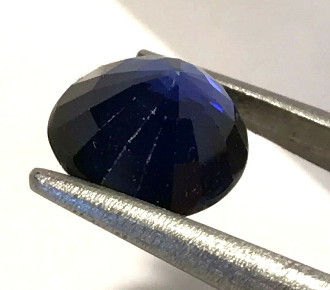 4.50 Ct Natural Blue Sapphire , Excellent Oval Cut , SI Clarity,9 mohs