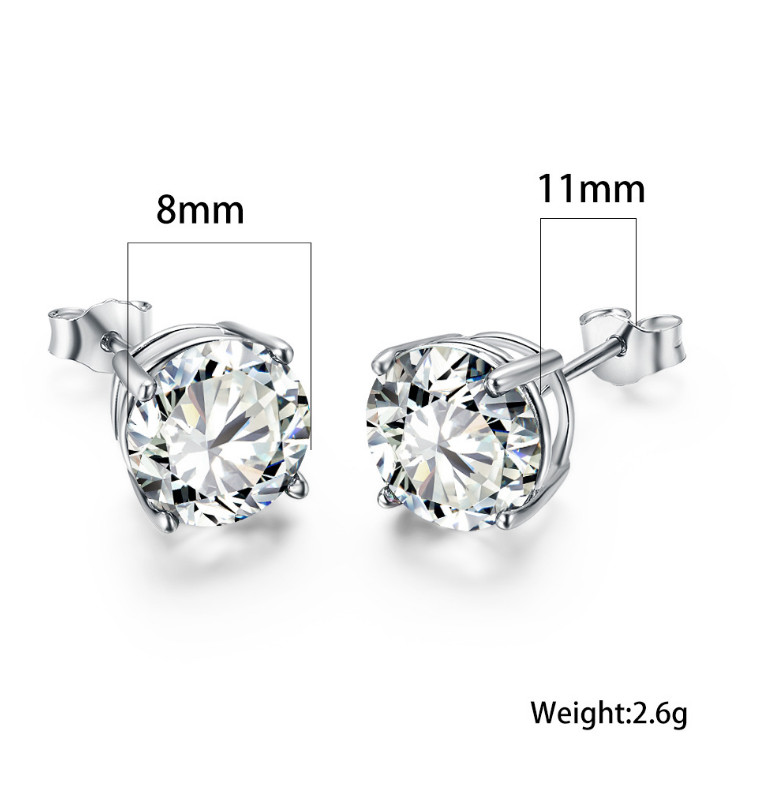Men Women 925 Sterling Silver Post Round Basket Set Stud Earrings Gift PE22