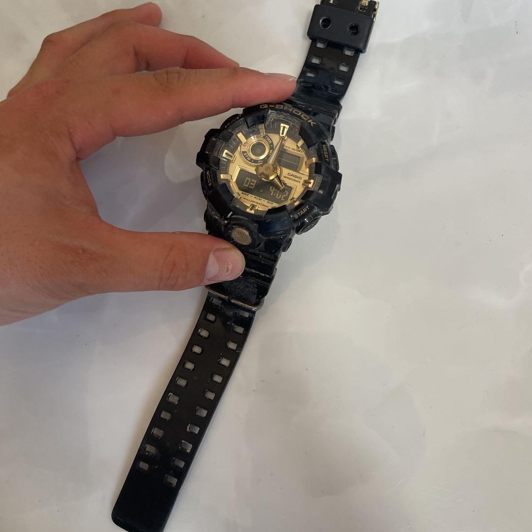 Time! G-SHOCK Black Gold Watch GA710 (as Described)