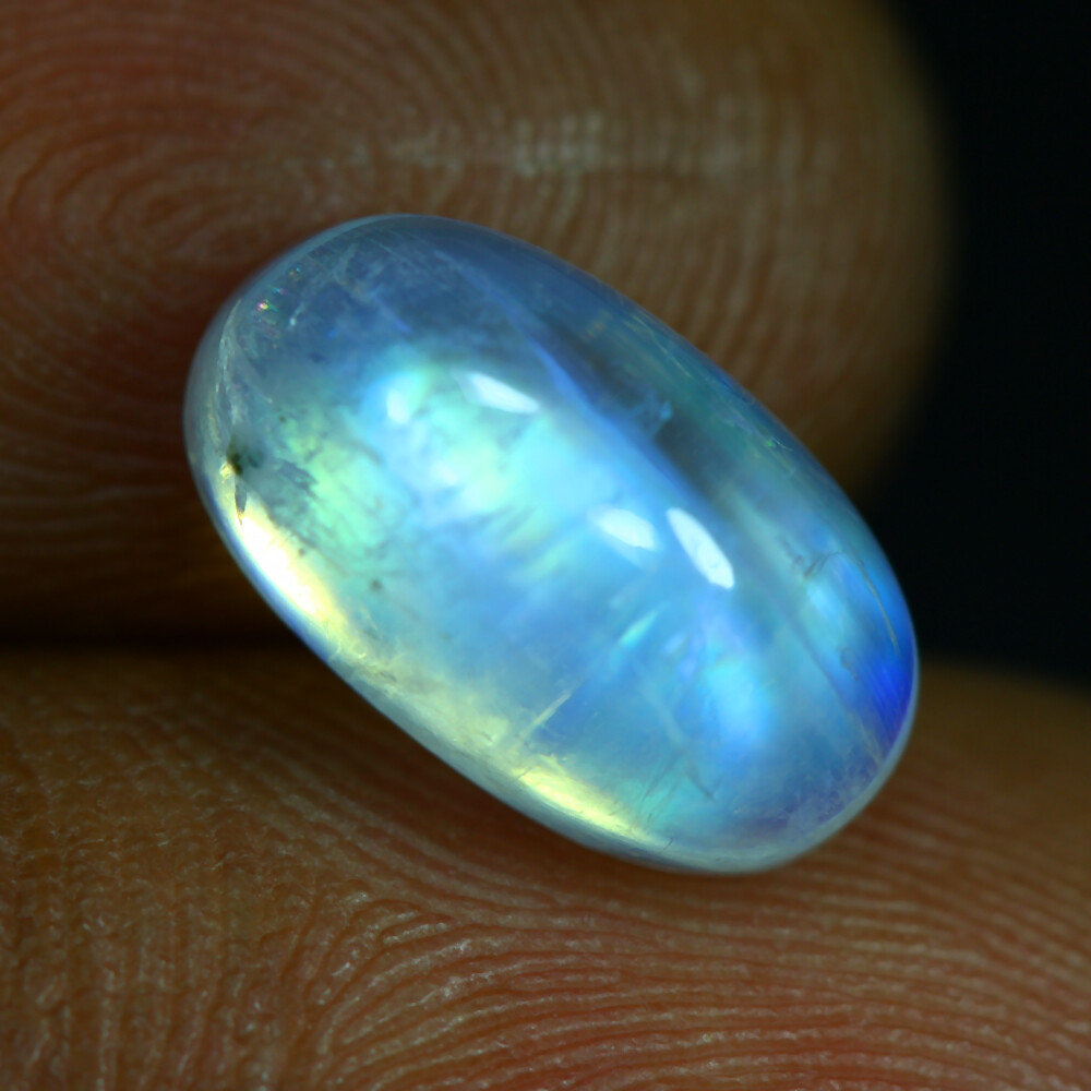 3.17 Cts_Electric Fire_100 % Natural Unheated Rainbow Moonstone_Tanzania