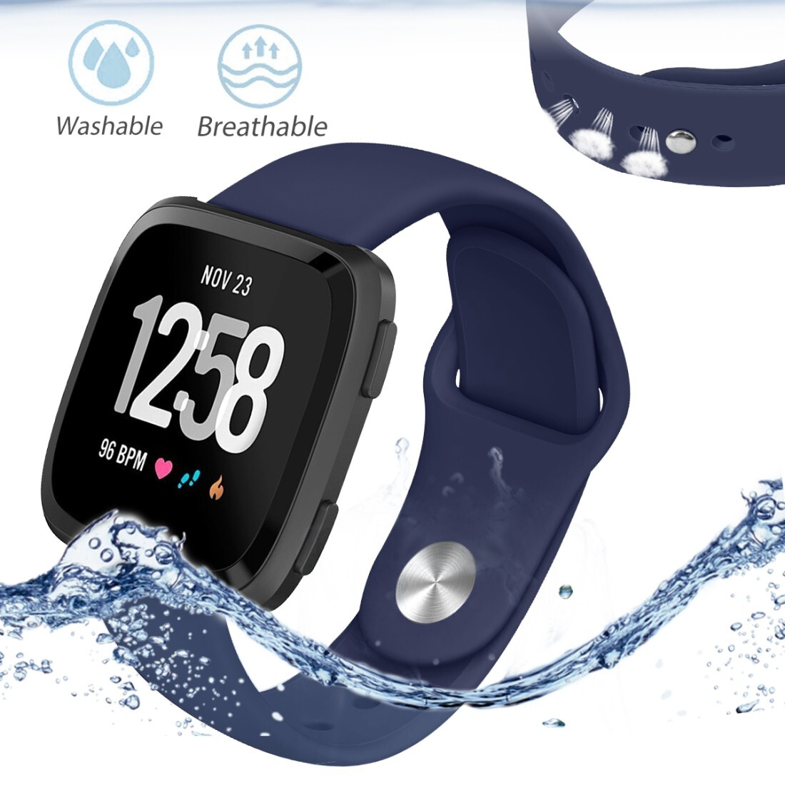 Para Fitbit Versa 2 /Fitbit Versa /Fitbit Versa Lite Correa de reloj de silicona