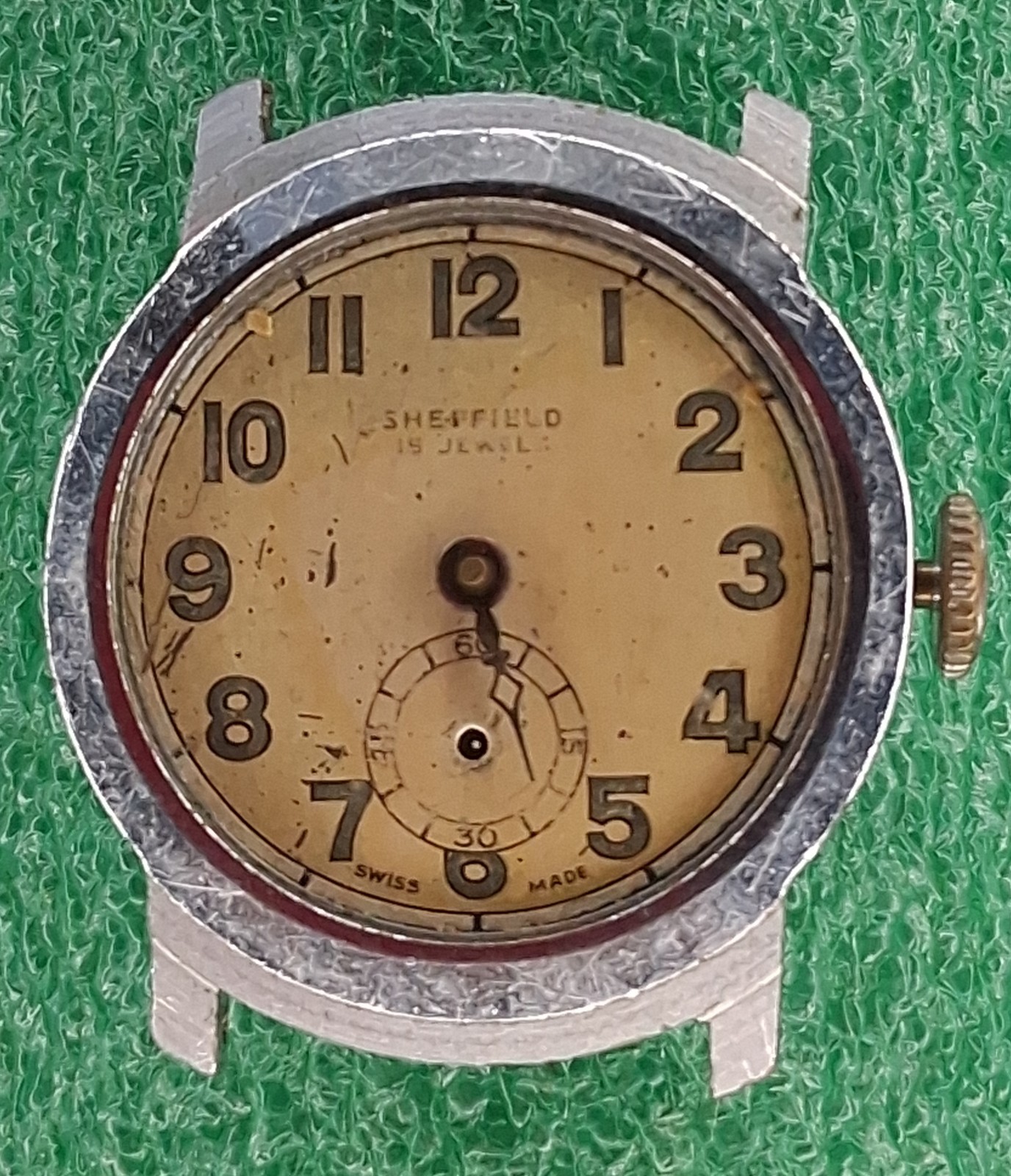 Lot W62 Mens Sheffield Manual Wind Up Movement Vintage Watch Parts