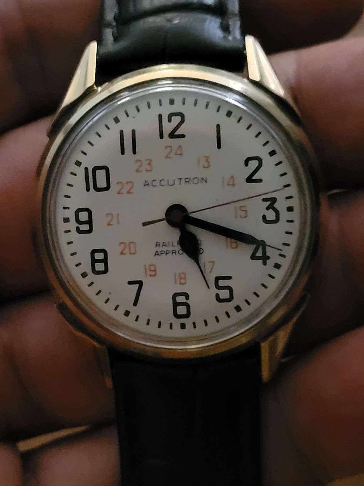Bulova Accutron 214 (back set) Railroad Approved Gold Filled Watch Runs!