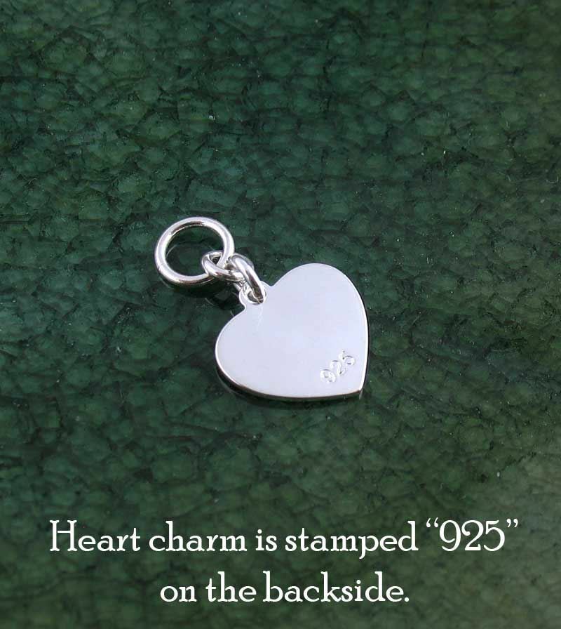 Small Engravable Heart Charm Pendant ONLY No CHAIN