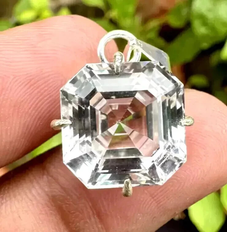 Natural 20 Ct Ceylon White Sapphire Asscher Cut AGL Certified Loose Gemstone