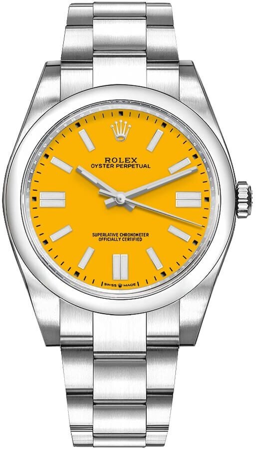 Rolex Oyster Perpetual 124300 Yellow Dial Steel Automatic 41mm Men’s Watch