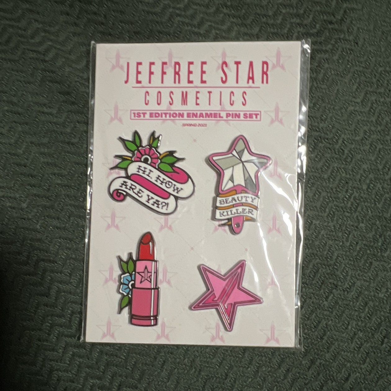 JEFFREE STAR COSMETICS 1st Edition Enamel Pin Set 6 Pins Multicolor Beauty