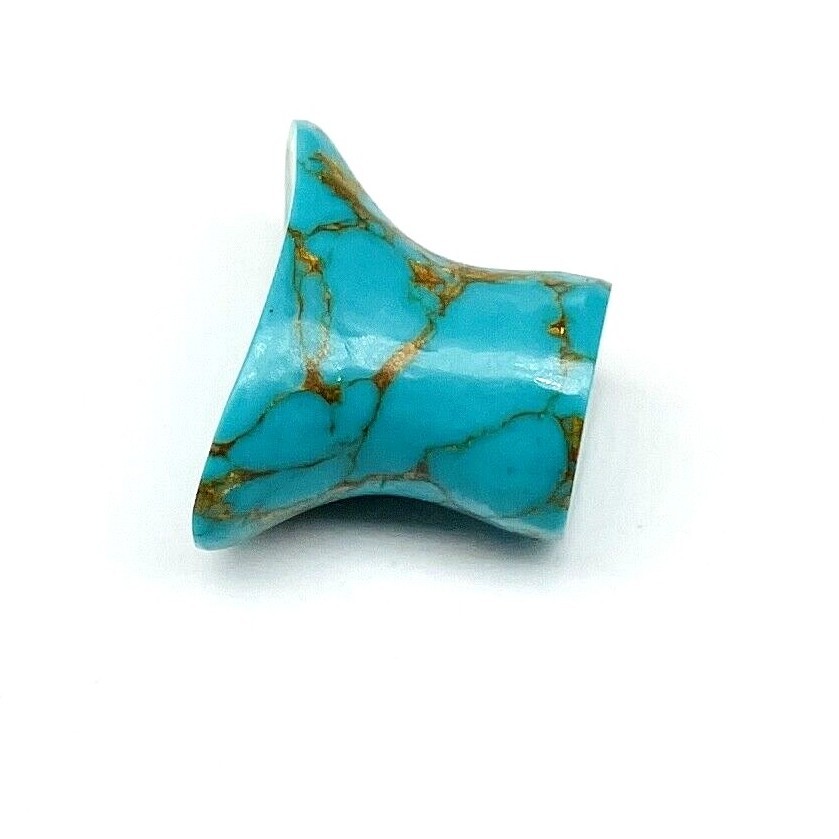 Organic Copper Turquoise Round Labret Lip for Stretching Size 12g,2mm to 25mm