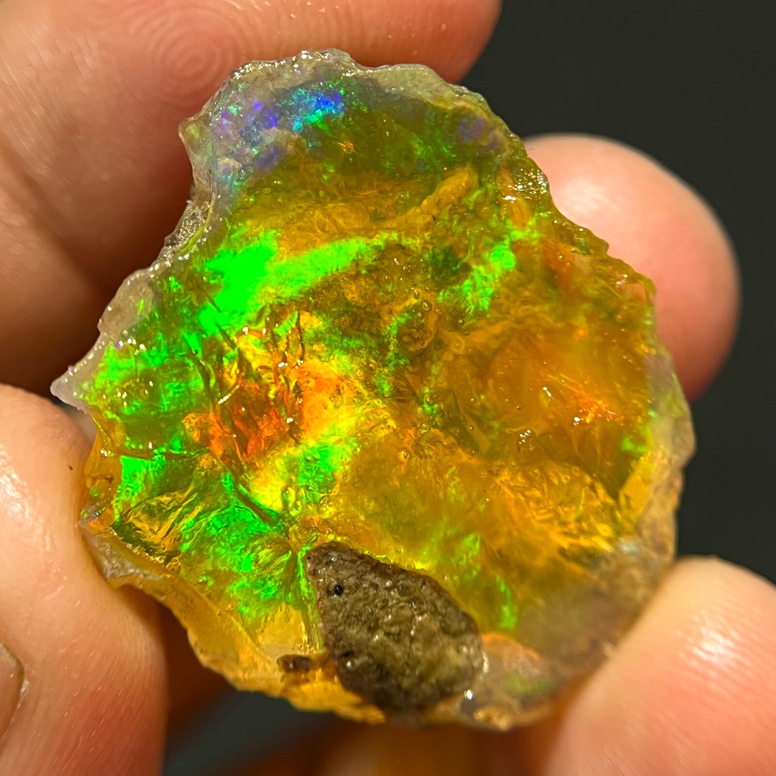 31 Carat Opal Rough Natural Ethiopian Opal Raw Welo Opal Multi Fire Gemstone
