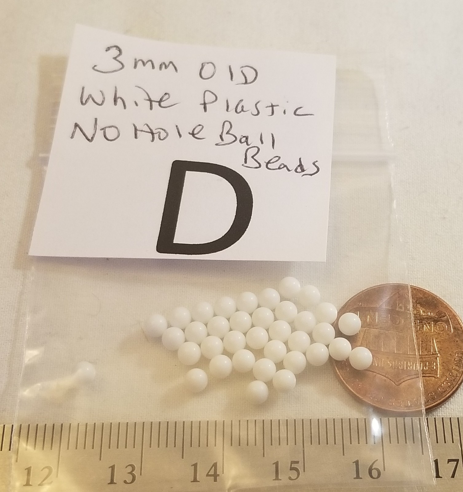 Vtg No Hole Mix White Glass & Plastic Ball Bead Jewelry Repair Craft Rhinestone