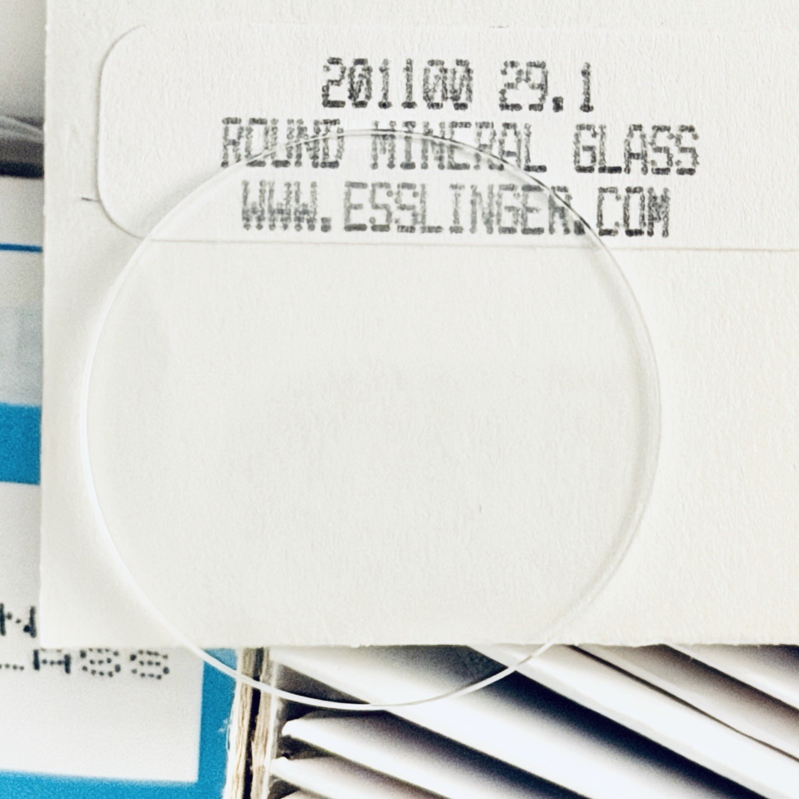 New 29.1 mm x 1 mm Watch Crystal – Flat Round Mineral Glass