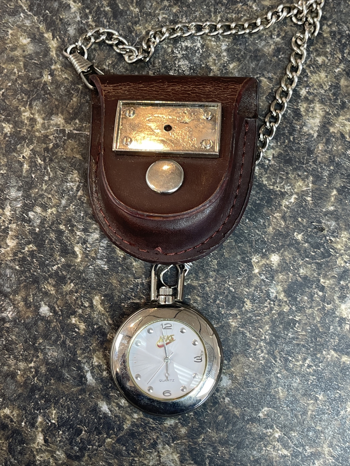 Nike Quartz Green Swoosh Pocket Watch Model # 3638