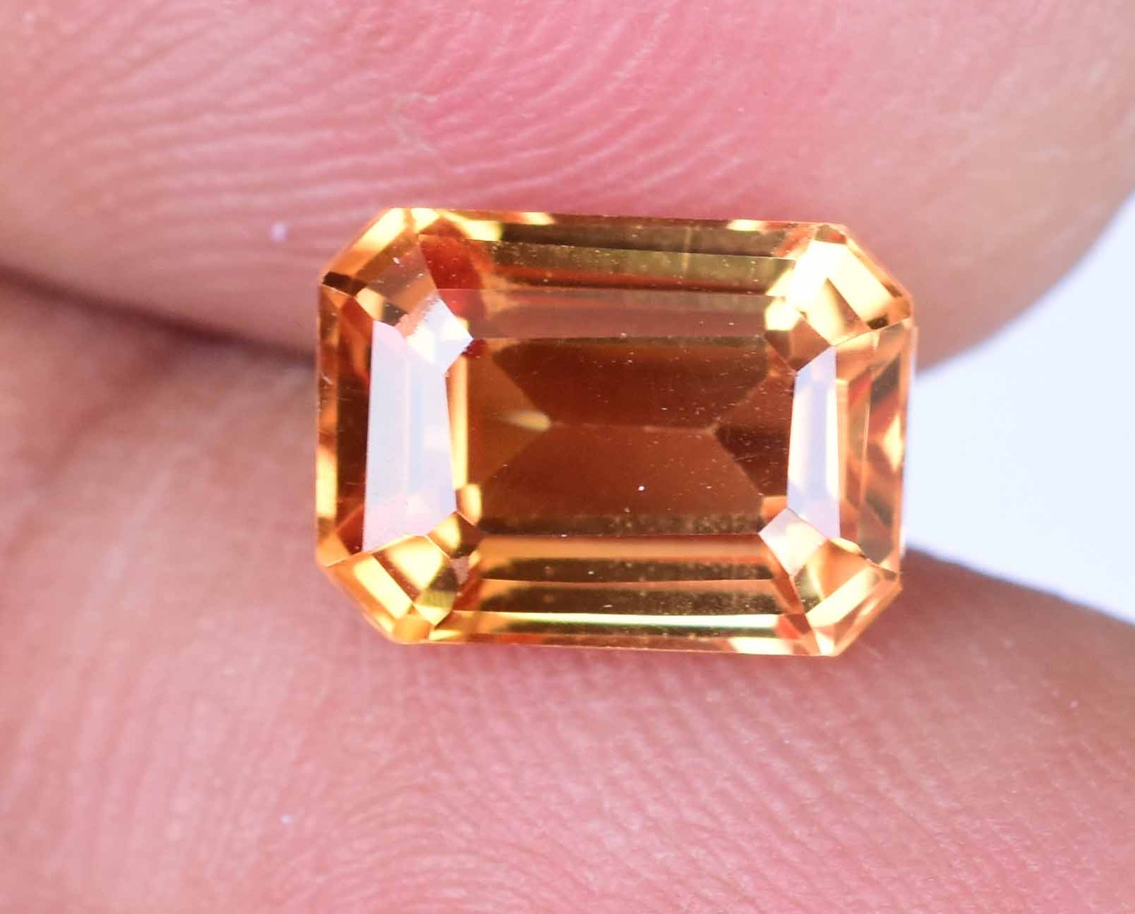 Natural Ceylon Padparadscha Sapphire 3.05 Ct Stunning Emerald Certified Gemstone