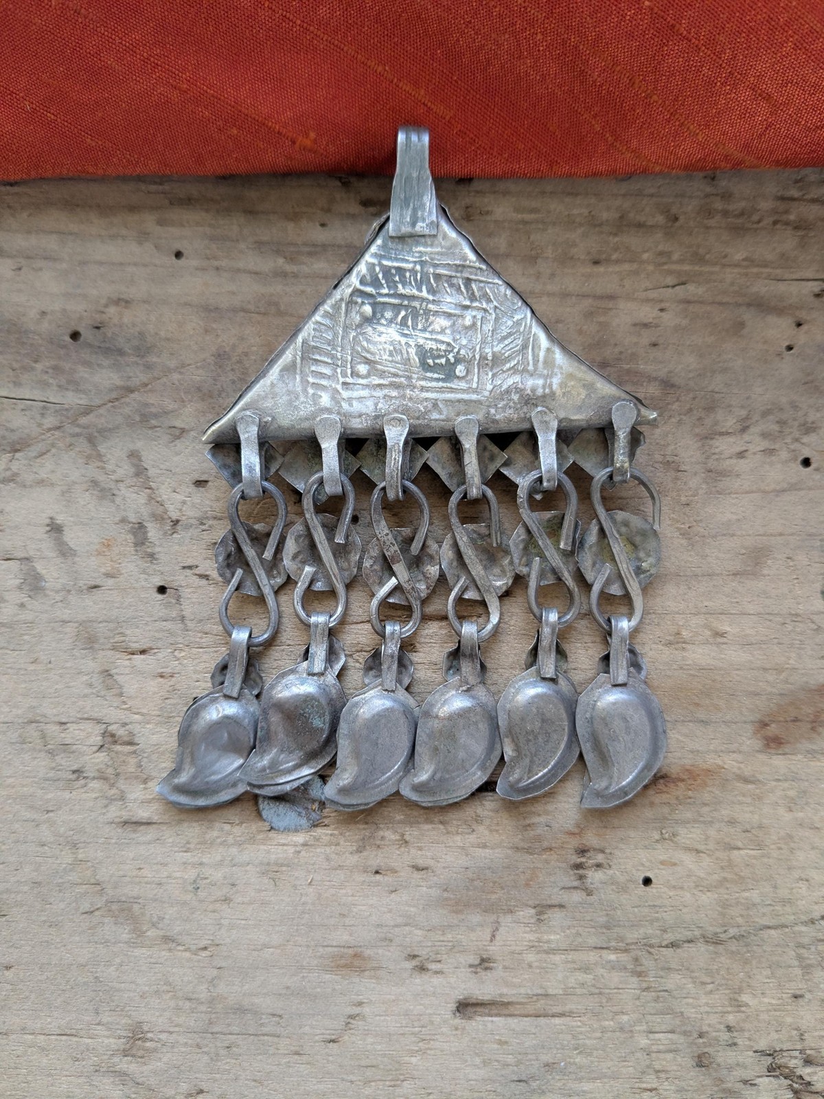 Vintage Kuchi Tribal Pendant Jingling Dangles Traditional Adornment (20283)