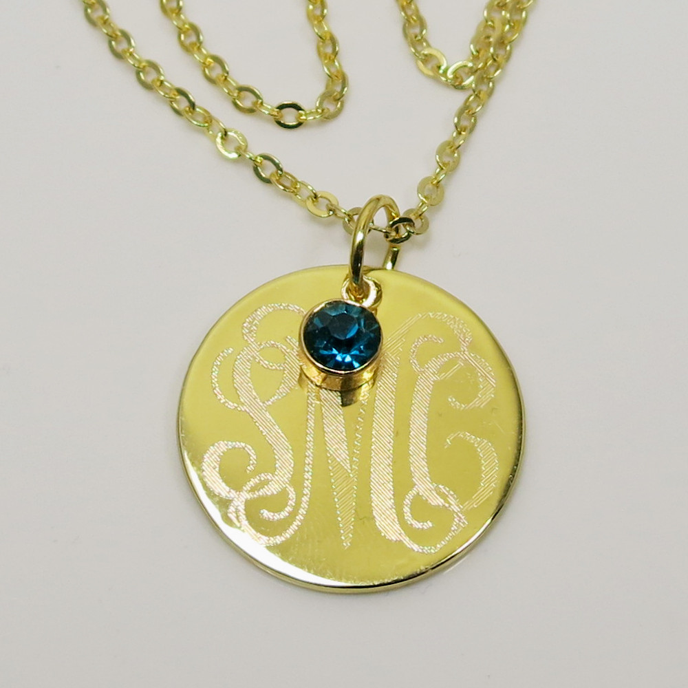 Personalized Monogram Necklace, Custom Monogram Necklace, Initials Necklace