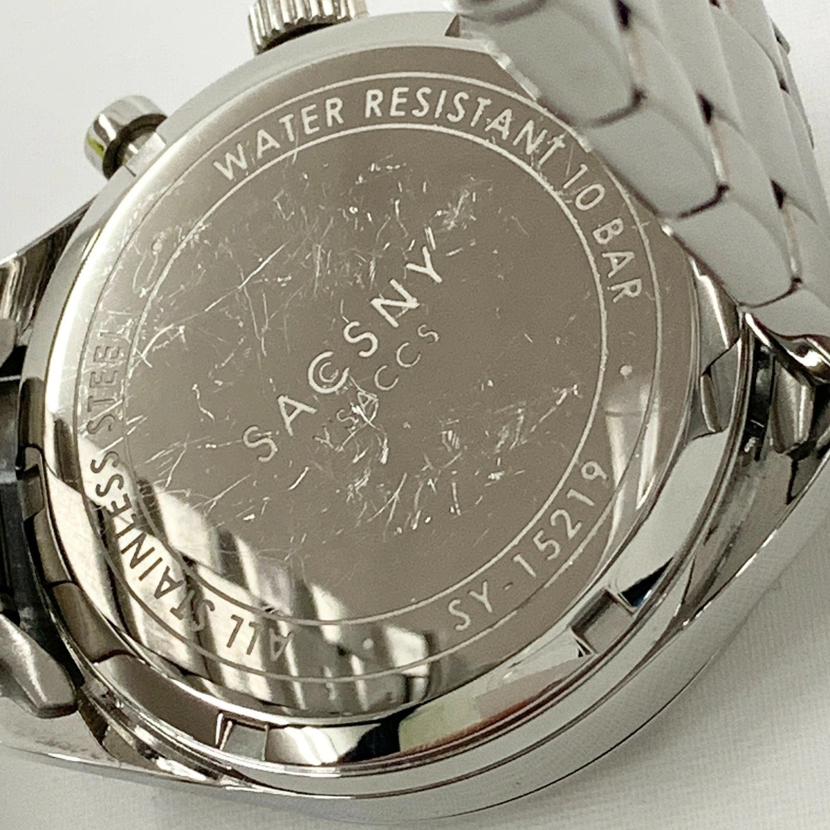 YSACCS Saxney Isaac SY-15219 Silver Quartz SS Saxony Chronograph Men’s Watch