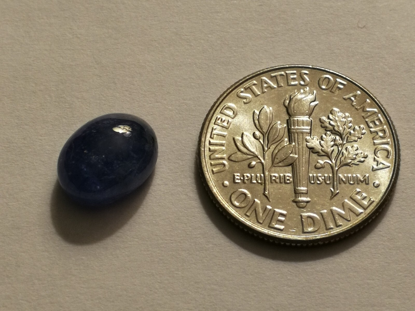 3.3 Carat Natural Tanzanite Oval Cabochon, with GLI Report