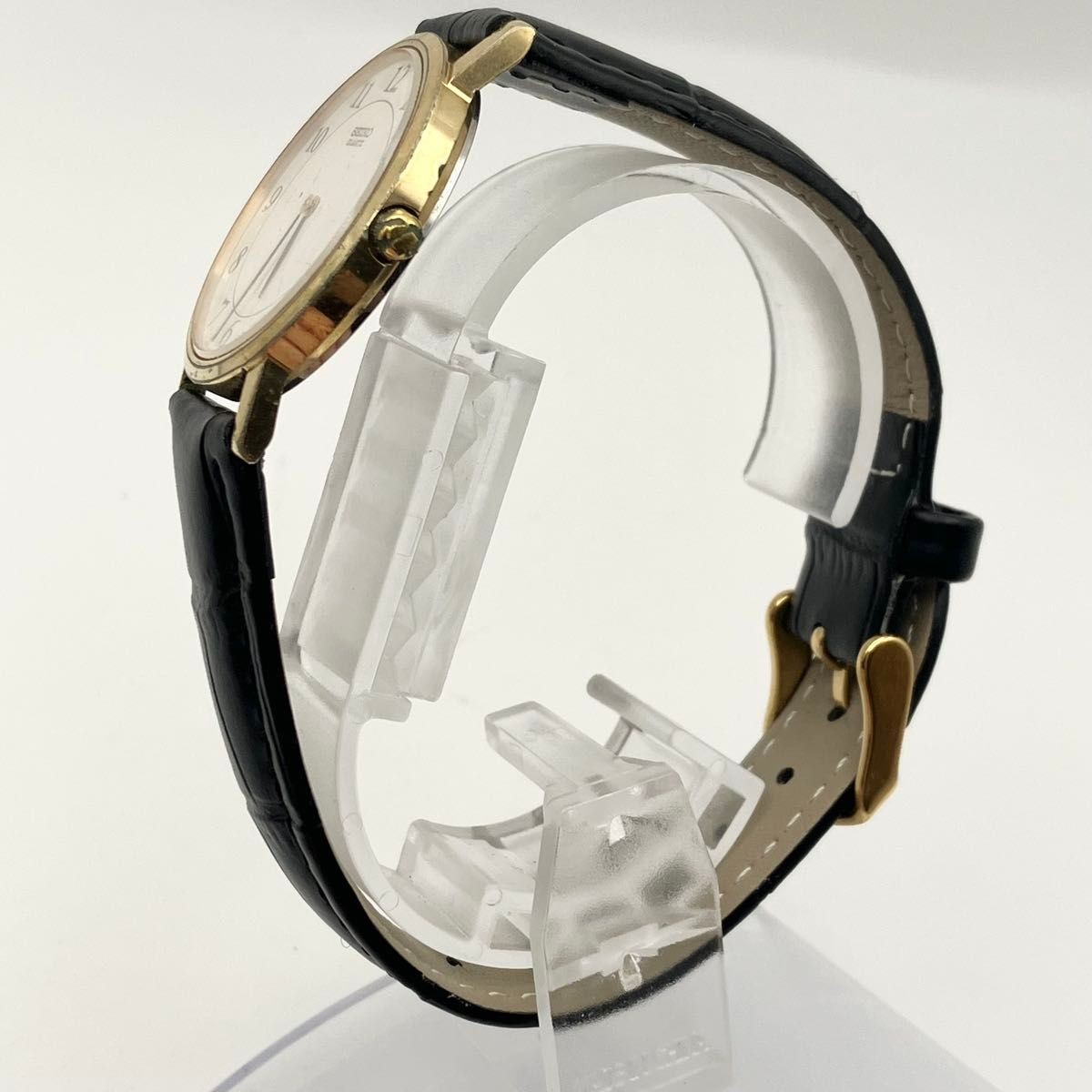 Working Seiko wristwatch men’s gold and white new battery