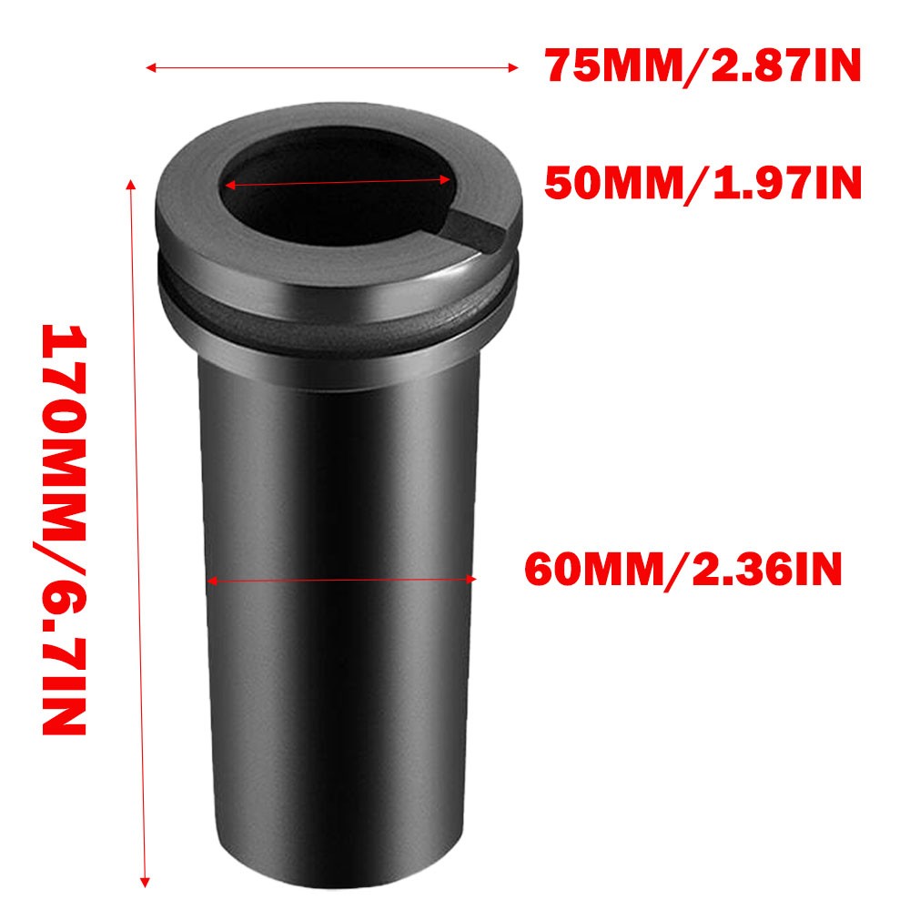 2x 3KG High Purity Graphite Crucible Smelting Tools For Electric Melting Furnace