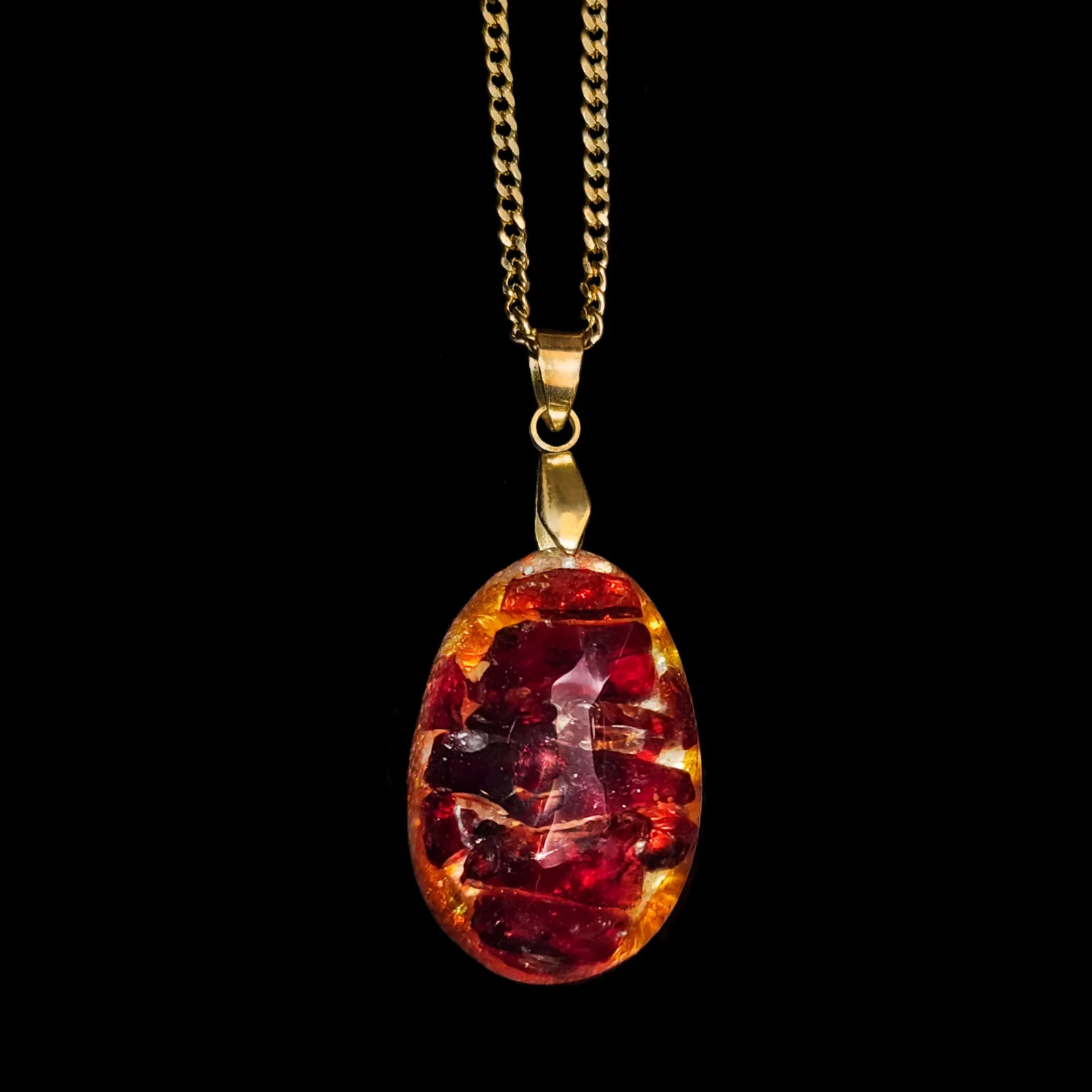Orgonite Pendant “Sol Invictus” Orgone Jewelry Gemstone Amulet Crystals