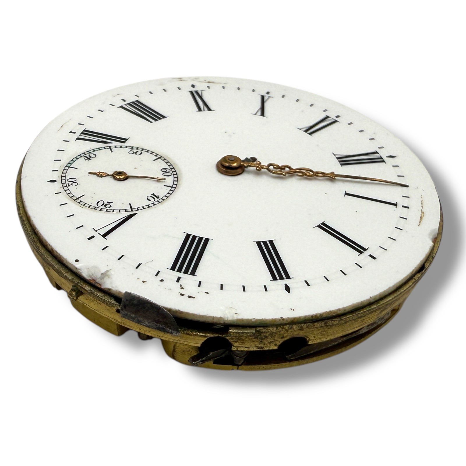 Swiss Pocket Watch Movement 42.0 mm Side Wind Lever Set Finger SM2 Read!