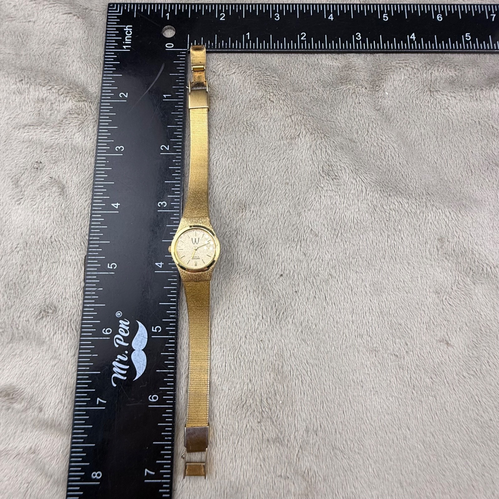 Vintage Seiko Watch Gold Tone McDonald’s Engraved “EMS” NOT RUNNING