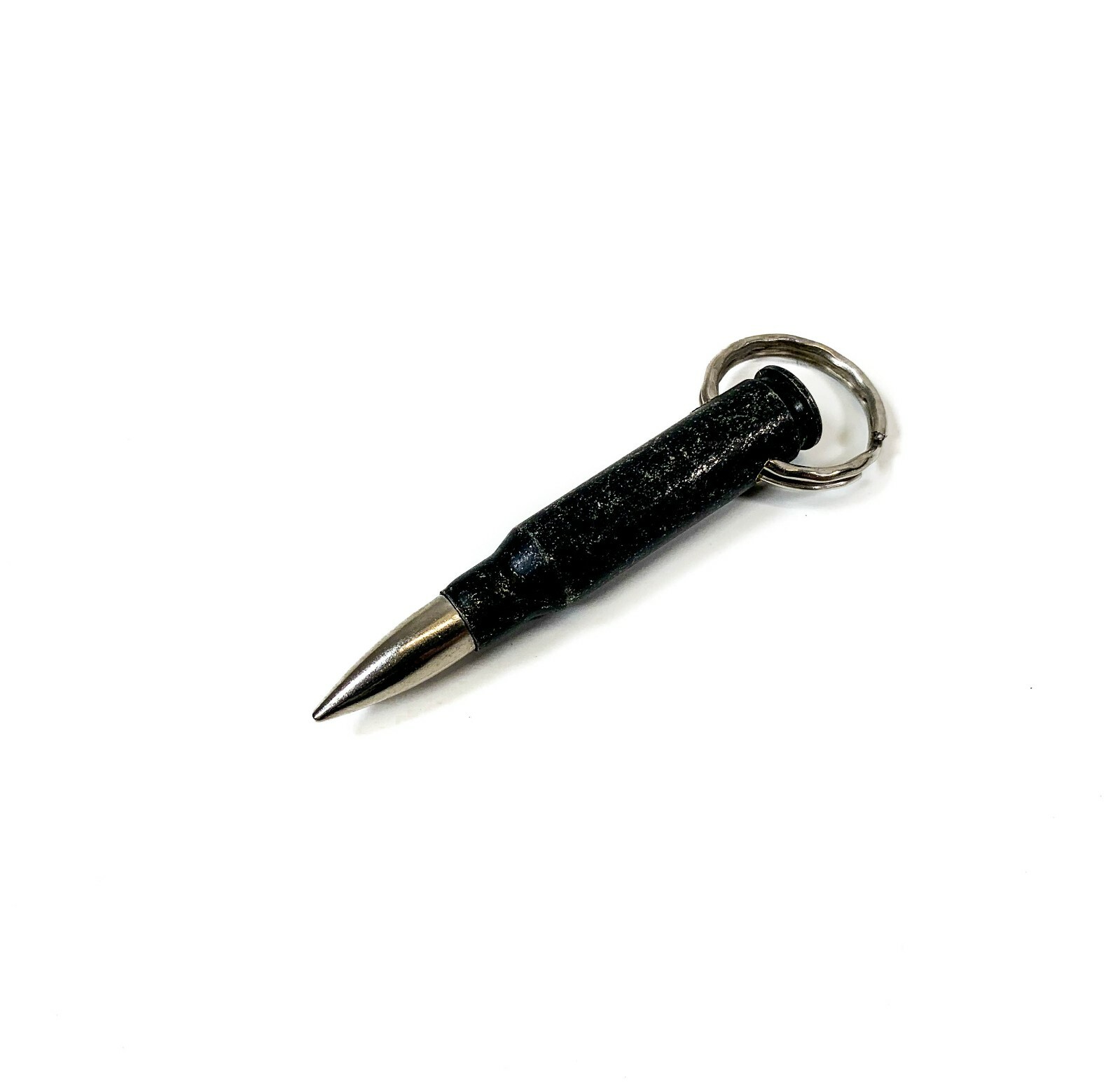 Rifle Bullet & Casing Necklace Chain Real .308 Black Bullet Nickel Tips Pendant