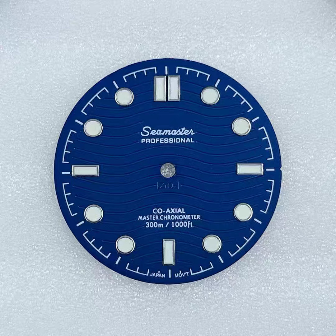 New Seiko Blue NO calendar Seamaster 300m dial 31mm, suitable for NH35 movement