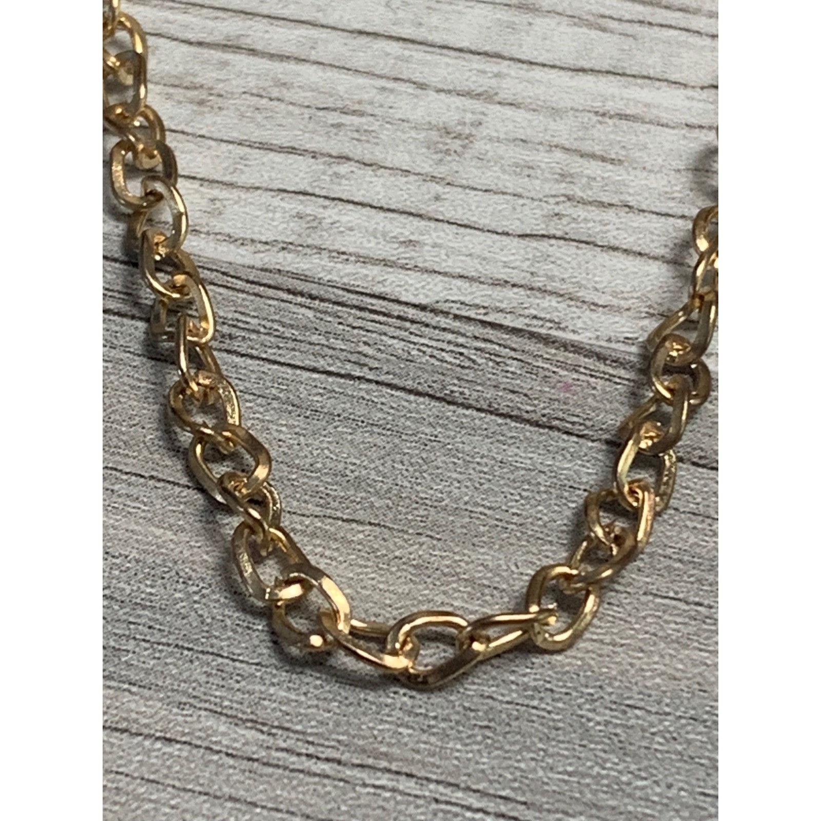 Gold Tone Long Cable Chain Necklace 30 Inch Opera Length Layering Jewelry
