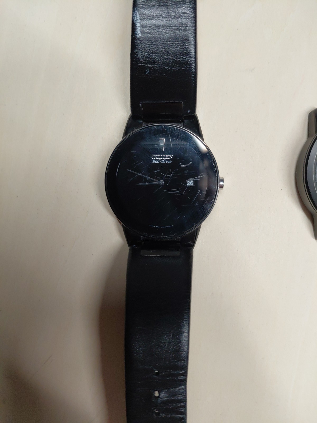 Citizen Eco-Drive J165-S086892 Axiom Black Dial , & Graphite Blacked Out Watch